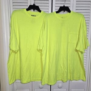 Walls Men's 2X Neon Pocket Tee 2pcs